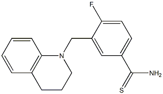 4-fluoro-3-(1,2,3,4-tetrahydroquinolin-1-ylmethyl)benzene-1-carbothioamide Struktur