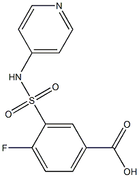 4-fluoro-3-(pyridin-4-ylsulfamoyl)benzoic acid Struktur