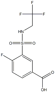 4-fluoro-3-[(2,2,2-trifluoroethyl)sulfamoyl]benzoic acid Struktur