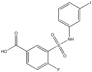 4-fluoro-3-[(3-iodophenyl)sulfamoyl]benzoic acid Struktur