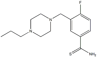 4-fluoro-3-[(4-propylpiperazin-1-yl)methyl]benzenecarbothioamide Struktur