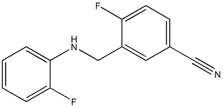 4-fluoro-3-{[(2-fluorophenyl)amino]methyl}benzonitrile Struktur