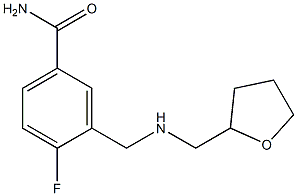 4-fluoro-3-{[(oxolan-2-ylmethyl)amino]methyl}benzamide Struktur