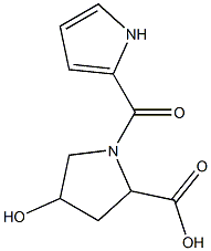 4-hydroxy-1-(1H-pyrrol-2-ylcarbonyl)pyrrolidine-2-carboxylic acid Struktur