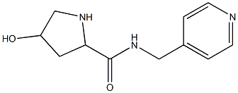 4-hydroxy-N-(pyridin-4-ylmethyl)pyrrolidine-2-carboxamide Struktur