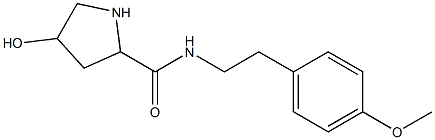 4-hydroxy-N-[2-(4-methoxyphenyl)ethyl]pyrrolidine-2-carboxamide Struktur