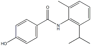 4-hydroxy-N-[2-methyl-6-(propan-2-yl)phenyl]benzamide Struktur