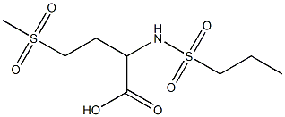 4-methanesulfonyl-2-(propane-1-sulfonamido)butanoic acid Struktur