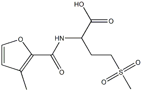 4-methanesulfonyl-2-[(3-methylfuran-2-yl)formamido]butanoic acid Struktur