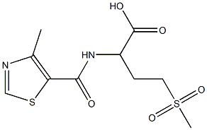 4-methanesulfonyl-2-[(4-methyl-1,3-thiazol-5-yl)formamido]butanoic acid Struktur