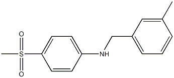 4-methanesulfonyl-N-[(3-methylphenyl)methyl]aniline Struktur