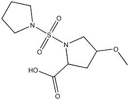 4-methoxy-1-(pyrrolidine-1-sulfonyl)pyrrolidine-2-carboxylic acid Struktur