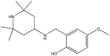 4-methoxy-2-{[(2,2,6,6-tetramethylpiperidin-4-yl)amino]methyl}phenol Struktur