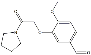 4-methoxy-3-(2-oxo-2-pyrrolidin-1-ylethoxy)benzaldehyde Struktur