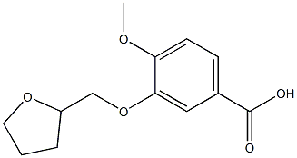 4-methoxy-3-(tetrahydrofuran-2-ylmethoxy)benzoic acid Struktur