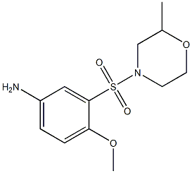 4-methoxy-3-[(2-methylmorpholine-4-)sulfonyl]aniline Struktur