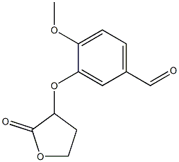 4-methoxy-3-[(2-oxooxolan-3-yl)oxy]benzaldehyde Struktur