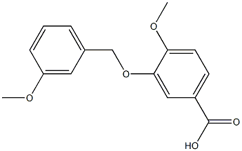 4-methoxy-3-[(3-methoxybenzyl)oxy]benzoic acid Struktur