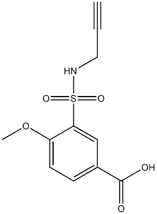 4-methoxy-3-[(prop-2-ynylamino)sulfonyl]benzoic acid Struktur