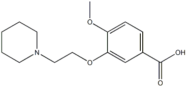 4-methoxy-3-[2-(piperidin-1-yl)ethoxy]benzoic acid Struktur