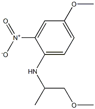 4-methoxy-N-(1-methoxypropan-2-yl)-2-nitroaniline Struktur