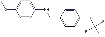 4-methoxy-N-{[4-(trifluoromethoxy)phenyl]methyl}aniline Struktur