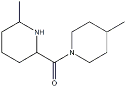 4-methyl-1-[(6-methylpiperidin-2-yl)carbonyl]piperidine Struktur