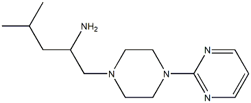 4-methyl-1-[4-(pyrimidin-2-yl)piperazin-1-yl]pentan-2-amine Struktur