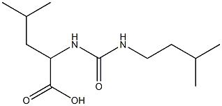 4-methyl-2-({[(3-methylbutyl)amino]carbonyl}amino)pentanoic acid Struktur