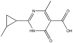 4-methyl-2-(2-methylcyclopropyl)-6-oxo-1,6-dihydropyrimidine-5-carboxylic acid Struktur