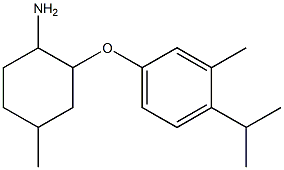 4-methyl-2-[3-methyl-4-(propan-2-yl)phenoxy]cyclohexan-1-amine Struktur