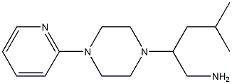 4-methyl-2-[4-(pyridin-2-yl)piperazin-1-yl]pentan-1-amine Struktur