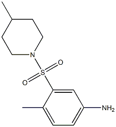 4-methyl-3-[(4-methylpiperidine-1-)sulfonyl]aniline Struktur