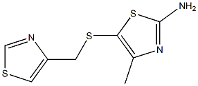 4-methyl-5-[(1,3-thiazol-4-ylmethyl)sulfanyl]-1,3-thiazol-2-amine Struktur