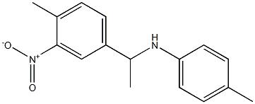 4-methyl-N-[1-(4-methyl-3-nitrophenyl)ethyl]aniline Struktur