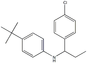 4-tert-butyl-N-[1-(4-chlorophenyl)propyl]aniline Struktur