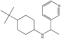 4-tert-butyl-N-[1-(pyridin-3-yl)ethyl]cyclohexan-1-amine Struktur