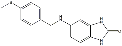 5-({[4-(methylsulfanyl)phenyl]methyl}amino)-2,3-dihydro-1H-1,3-benzodiazol-2-one Struktur