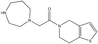 5-(1,4-diazepan-1-ylacetyl)-4,5,6,7-tetrahydrothieno[3,2-c]pyridine Struktur