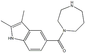 5-(1,4-diazepan-1-ylcarbonyl)-2,3-dimethyl-1H-indole Struktur