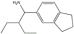 5-(1-amino-2-ethylbutyl)-2,3-dihydro-1H-indene Struktur