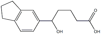 5-(2,3-dihydro-1H-inden-5-yl)-5-hydroxypentanoic acid Struktur