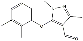 5-(2,3-dimethylphenoxy)-1,3-dimethyl-1H-pyrazole-4-carbaldehyde Struktur