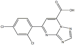 5-(2,4-dichlorophenyl)-[1,2,4]triazolo[1,5-a]pyrimidine-7-carboxylic acid Struktur