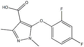 5-(2,4-difluorophenoxy)-1,3-dimethyl-1H-pyrazole-4-carboxylic acid Struktur