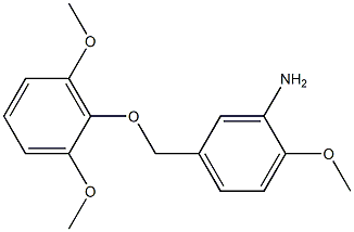 5-(2,6-dimethoxyphenoxymethyl)-2-methoxyaniline Struktur