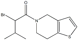 5-(2-bromo-3-methylbutanoyl)-4,5,6,7-tetrahydrothieno[3,2-c]pyridine Struktur