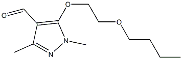 5-(2-butoxyethoxy)-1,3-dimethyl-1H-pyrazole-4-carbaldehyde Struktur