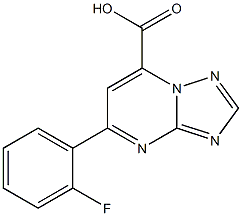 5-(2-fluorophenyl)-[1,2,4]triazolo[1,5-a]pyrimidine-7-carboxylic acid Struktur