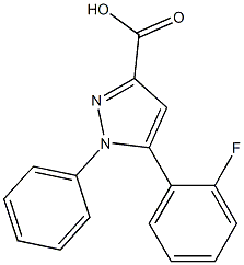 5-(2-fluorophenyl)-1-phenyl-1H-pyrazole-3-carboxylic acid Struktur